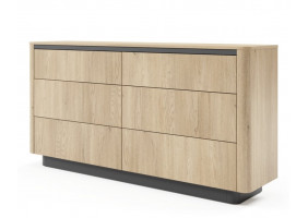 Комод Торро / Torro 6S/163 з 6 шухядами Дуб кремона/чорний