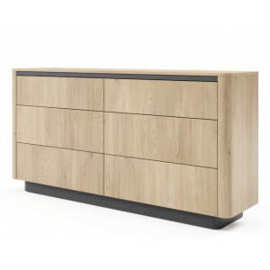 Комод Торро / Torro 6S/163 з 6 шухядами Дуб кремона/чорний