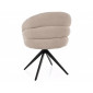 Стілець кухонний обідній м'який Ores Світло-бежева тканина / Чорний каркас