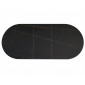 Стіл обідній розкладний GASTON CERAMIC 140(180)*80 чорний GASTONC140