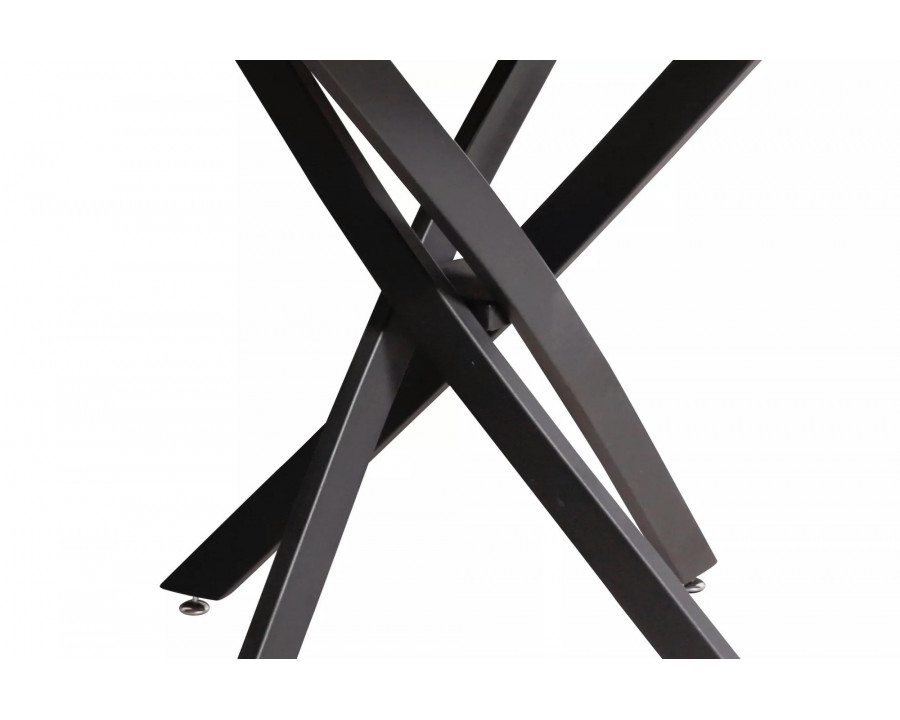 Стіл обідній AGIS Прозорий / Чорний мат Діаметр 90 AGISC