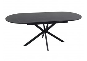 Стіл обідній розкладний GASTON CERAMIC 140(180)*80 чорний GASTONC140