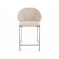 Напівбарний стілець кухонний Kioto H-2 Світло-бежева тканина / Кашемір каркас