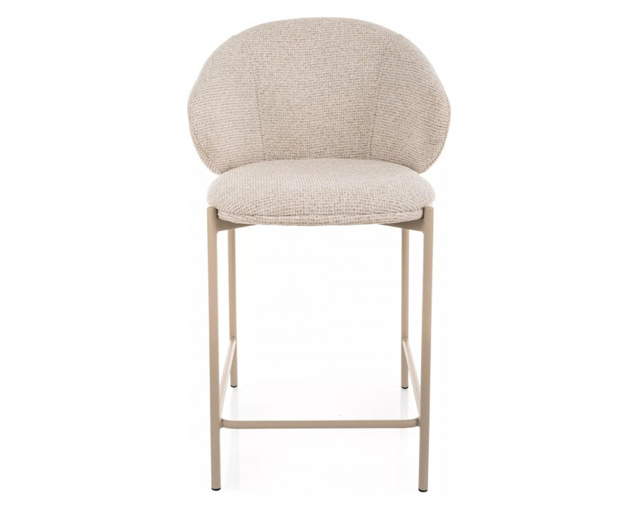 Напівбарний стілець кухонний Kioto H-2 Світло-бежева тканина / Кашемір каркас