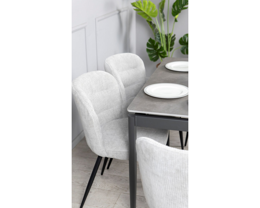 Стілець КЛІФ метал сидіння тканина 50x57x82 см Сірий