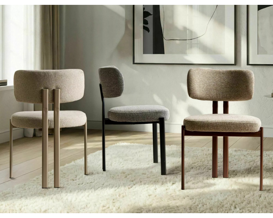 Стілець кухонний обідній м'який Misaki Світло-бежева тканина / Кашемір каркас