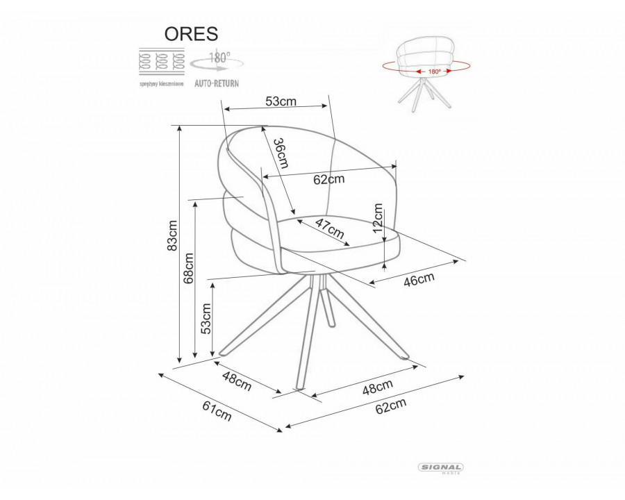 Стілець кухонний обідній м'який Ores Світло-бежева тканина / Чорний каркас