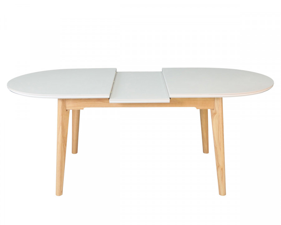 Стіл обідній розкладний ALBERTO CERAMIC 160(200)*90 бежевий мат/дерево