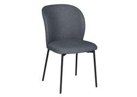 Стілець кухонний CARO Чорний каркас / Сірий тканина