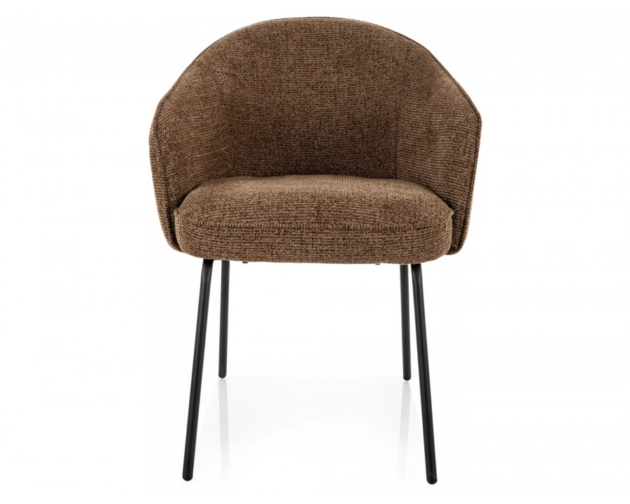 Стілець кухонний обідній м'який Nao Noelle Капучіно тканина / Чорний каркас