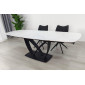 Стіл обідній розкладний TYLER CERAMIC 160(240)*90 білий мат/чорний