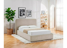 Ліжко двоспальне м'яке Lumia Raven 160×200 Бежева тканина