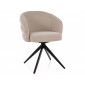 Стілець кухонний обідній м'який Ores Світло-бежева тканина / Чорний каркас