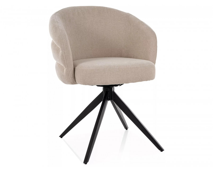 Стілець кухонний обідній м'який Ores Світло-бежева тканина / Чорний каркас