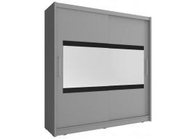 Шафа-купе Мая IV / Maja IV 180 2-дверна з дзеркалом Графіт 180х62х200 см.