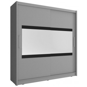 Шафа-купе Мая IV / Maja IV 180 2-дверна з дзеркалом Графіт 180х62х200 см.