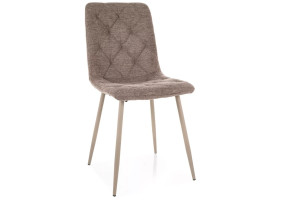 Стілець кухонний обідній м'який Jerry Brego Бежева тканина / Кашемір каркас