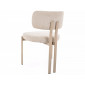 Стілець кухонний обідній м'який Misaki Світло-бежева тканина / Кашемір каркас