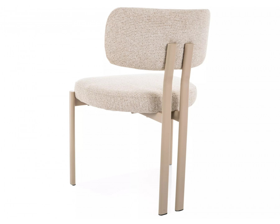 Стілець кухонний обідній м'який Misaki Світло-бежева тканина / Кашемір каркас