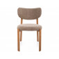 Стілець кухонний обідній м'який Rin D Капучіно тканина / Дуб каркас