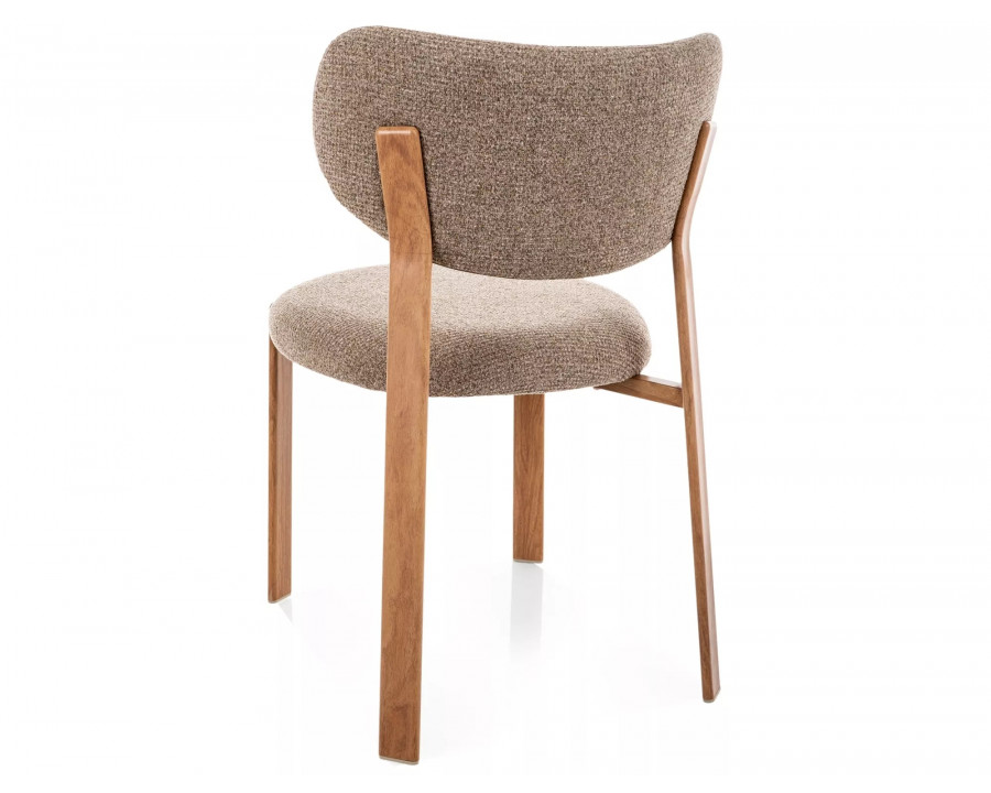 Стілець кухонний обідній м'який Rin D Капучіно тканина / Дуб каркас