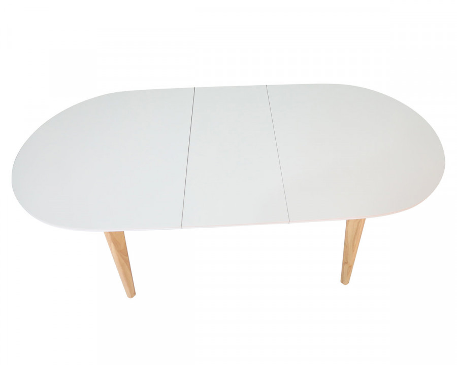 Стіл обідній розкладний ALBERTO CERAMIC 160(200)*90 бежевий мат/дерево