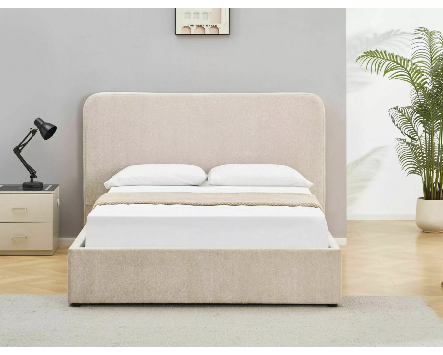 Ліжко двоспальне м'яке Lumia Raven 160×200 Бежева тканина