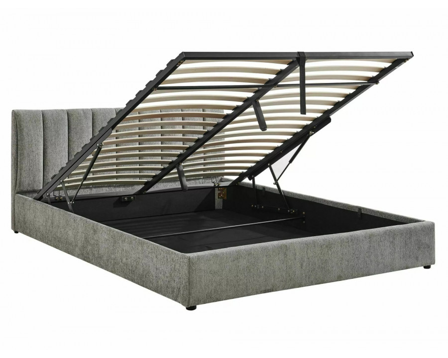 Ліжко двоспальне м'яке Montreal Raven 160×200 Сіра тканина