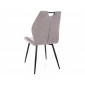 Стілець кухонний обідній м'який Arco Brego Сіра тканина / Чорний каркас