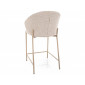 Напівбарний стілець кухонний Kioto H-2 Світло-бежева тканина / Кашемір каркас