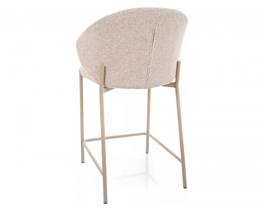 Напівбарний стілець кухонний Kioto H-2 Світло-бежева тканина / Кашемір каркас