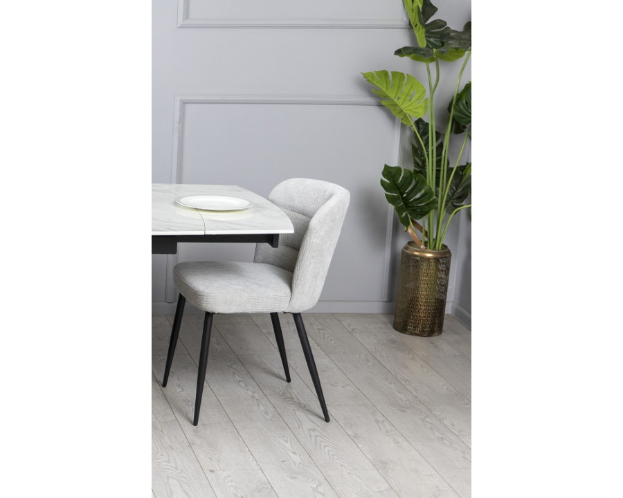 Стілець КЛІФ метал сидіння тканина 50x57x82 см Сірий