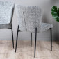 Стілець Чейз, з металу, сидіння з тканини, 59x48.5x82 см, Сірий рогожка