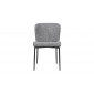 Стілець Чейз, з металу, сидіння з тканини, 59x48.5x82 см, Сірий рогожка