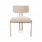 Стілець кухонний обідній м'який Misaki Світло-бежева тканина / Кашемір каркас
