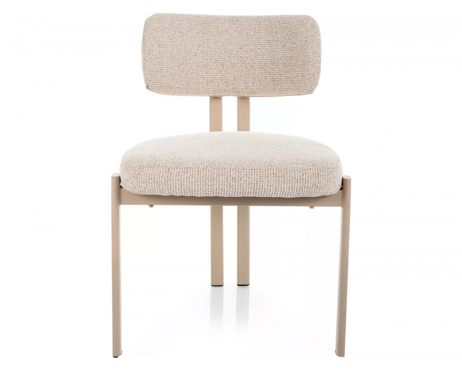 Стілець кухонний обідній м'який Misaki Світло-бежева тканина / Кашемір каркас