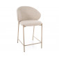 Напівбарний стілець кухонний Kioto H-2 Світло-бежева тканина / Кашемір каркас