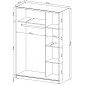 Шафа-купе Міка III / Mika III 150 2-дверна з дзеркалом Дуб сонома 150х63х214 см.