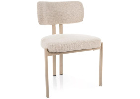 Стілець кухонний обідній м'який Misaki Світло-бежева тканина / Кашемір каркас