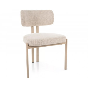 Стілець кухонний обідній м'який Misaki Світло-бежева тканина / Кашемір каркас