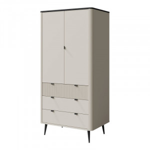 Вітрина MARLY REG 1 90х191х40 кашемір / сірий