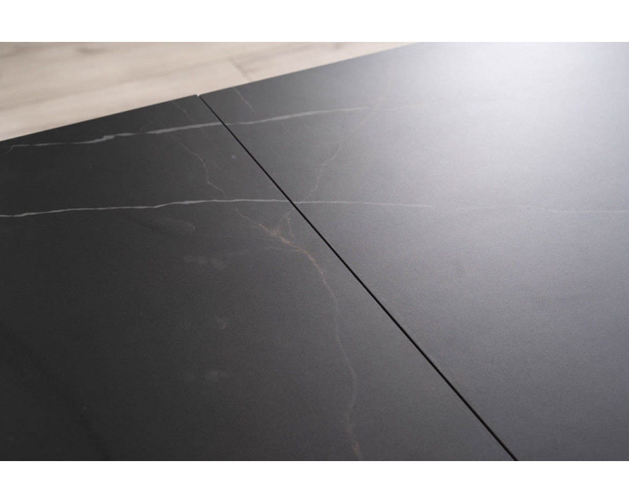 Стіл обідній розкладний SALVADORE CERAMIC 160(240)*90 чорний SAHARA NOIR/чорний мат SALVADORECC160