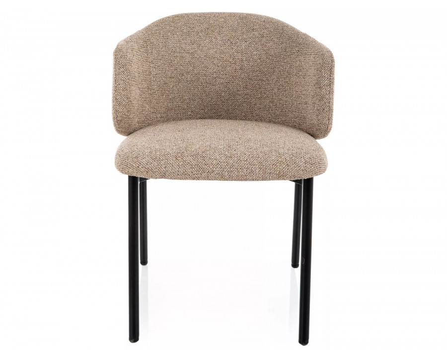 Стілець кухонний обідній м'який Osaka Бежева тканина / Чорний каркас