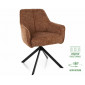Стілець кухонний обідній м'який Notti Leo Кемел тканина / Чорний каркас