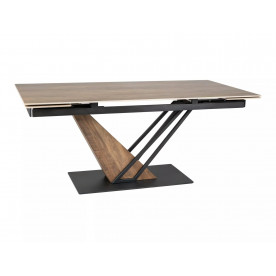 Стіл обідній розкладний GENESIS LEGNO 160(220)*90 дуб / чорний / дуб GENESISD160