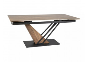 Стіл обідній розкладний GENESIS LEGNO 160(220)*90 дуб / чорний / дуб GENESISD160