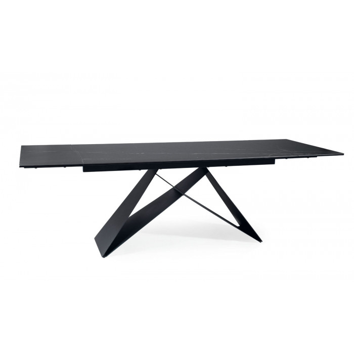 Стіл обідній розкладний WESTIN CERAMIC 160(240)*90 чорний SAHARA NOIR/чорний мат WESTINCCC160