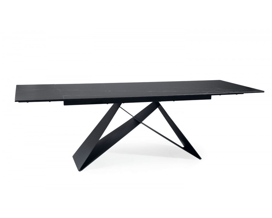 Стіл обідній розкладний WESTIN CERAMIC 160(240)*90 чорний SAHARA NOIR/чорний мат WESTINCCC160