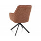 Стілець кухонний обідній м'який Notti Leo Кемел тканина / Чорний каркас