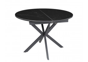 Стіл обідній розкладний GENEWA CERAMIC 105(140)*105 стіл Чорний